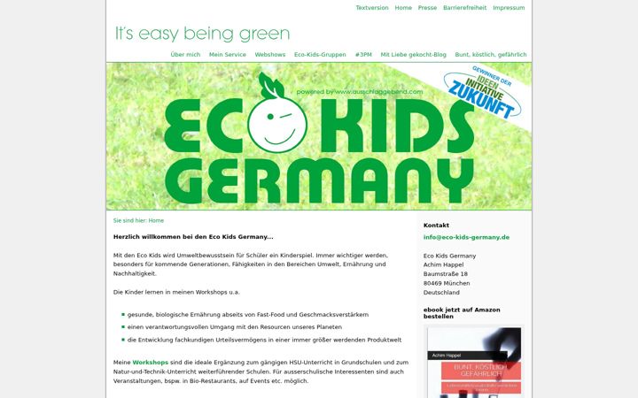 Screenshot of ecokidsgermany.de