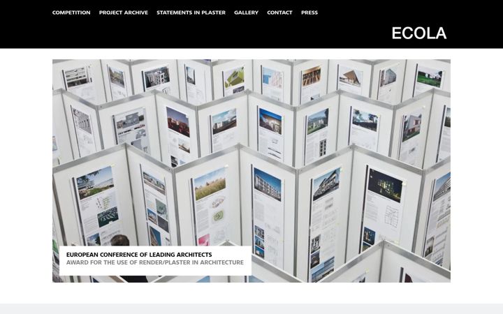 Screenshot of ecola-award.eu