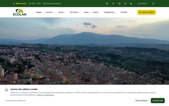 Screenshot of ecolanspa.it