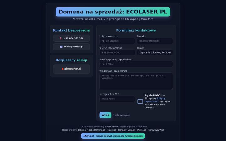 Screenshot of ecolaser.pl