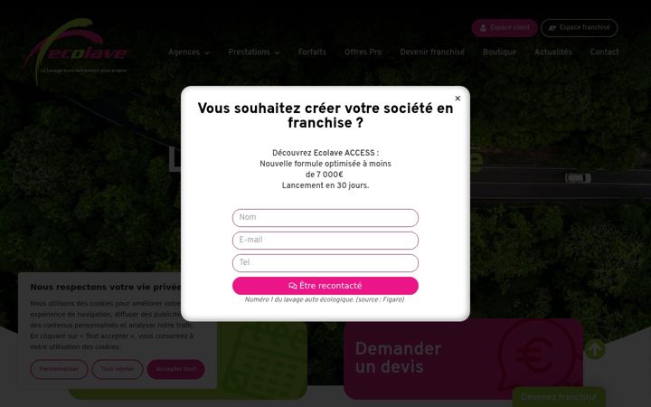 Screenshot of ecolave.fr