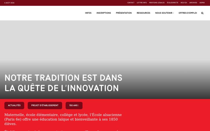 Screenshot of ecole-alsacienne.org