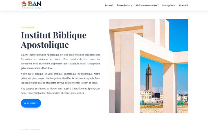 Skjermbilde av ecole-biblique-normandie.fr