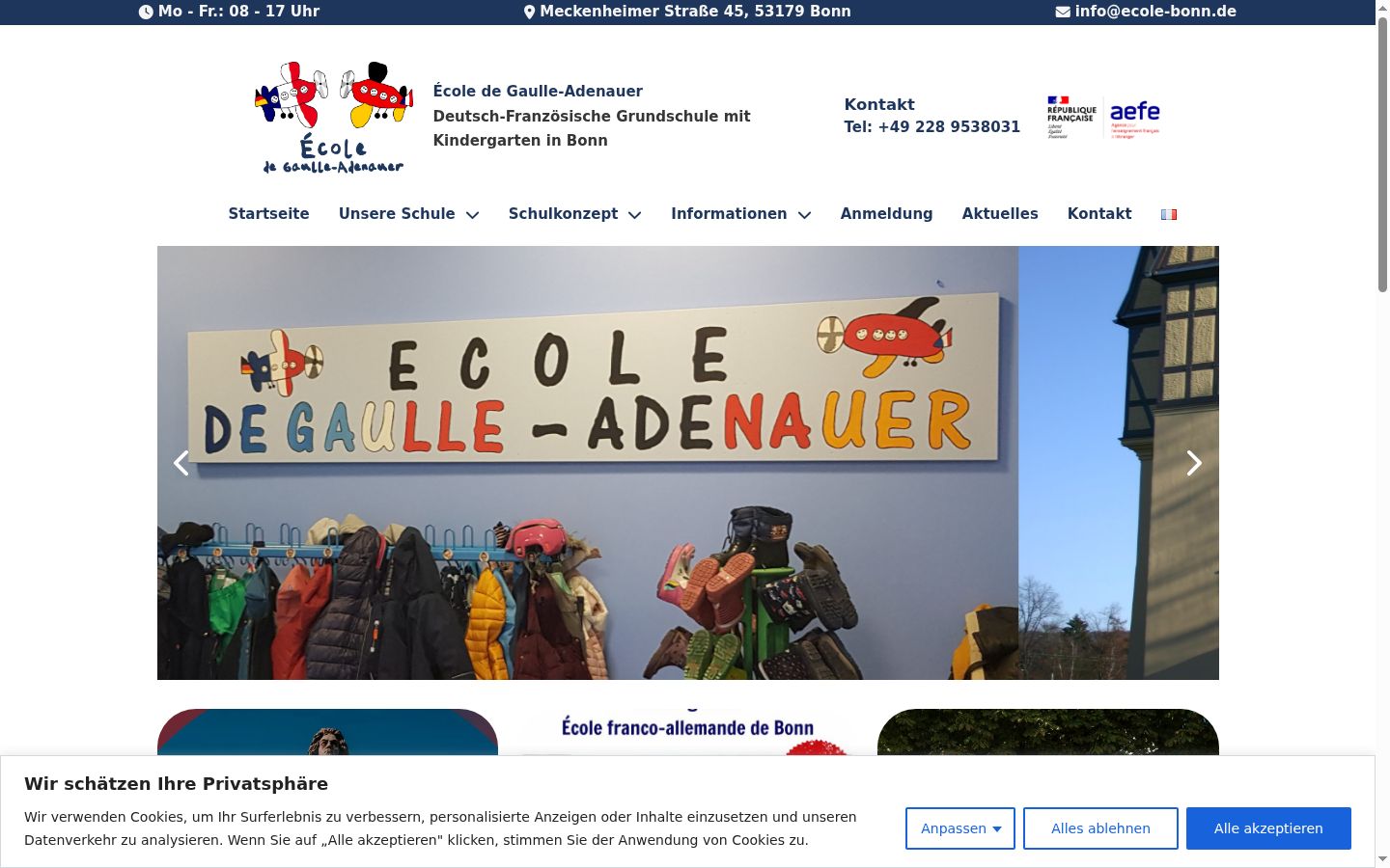 Screenshot van de toestemmingsbanner zoals getoond vóór enige interactie
