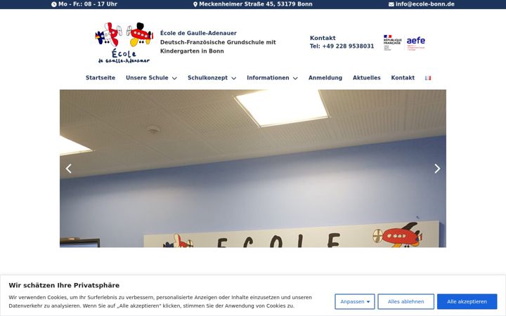 Screenshot του ecole-bonn.de
