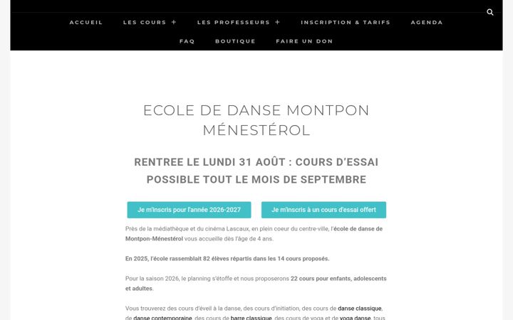 Screenshot of ecole-danse-montpon.fr