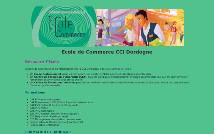 Screenshot of ecole-de-commerce-dordogne.fr