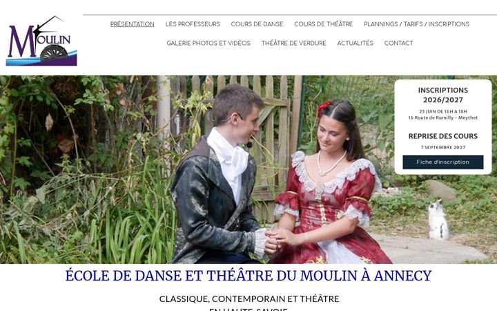 Screenshot of ecole-de-danse-theatre-du-moulin.fr