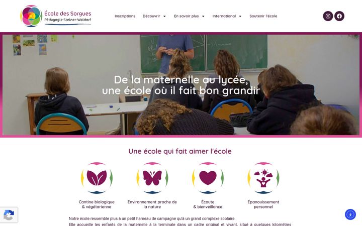 Snímek obrazovky ecole-des-sorgues.org