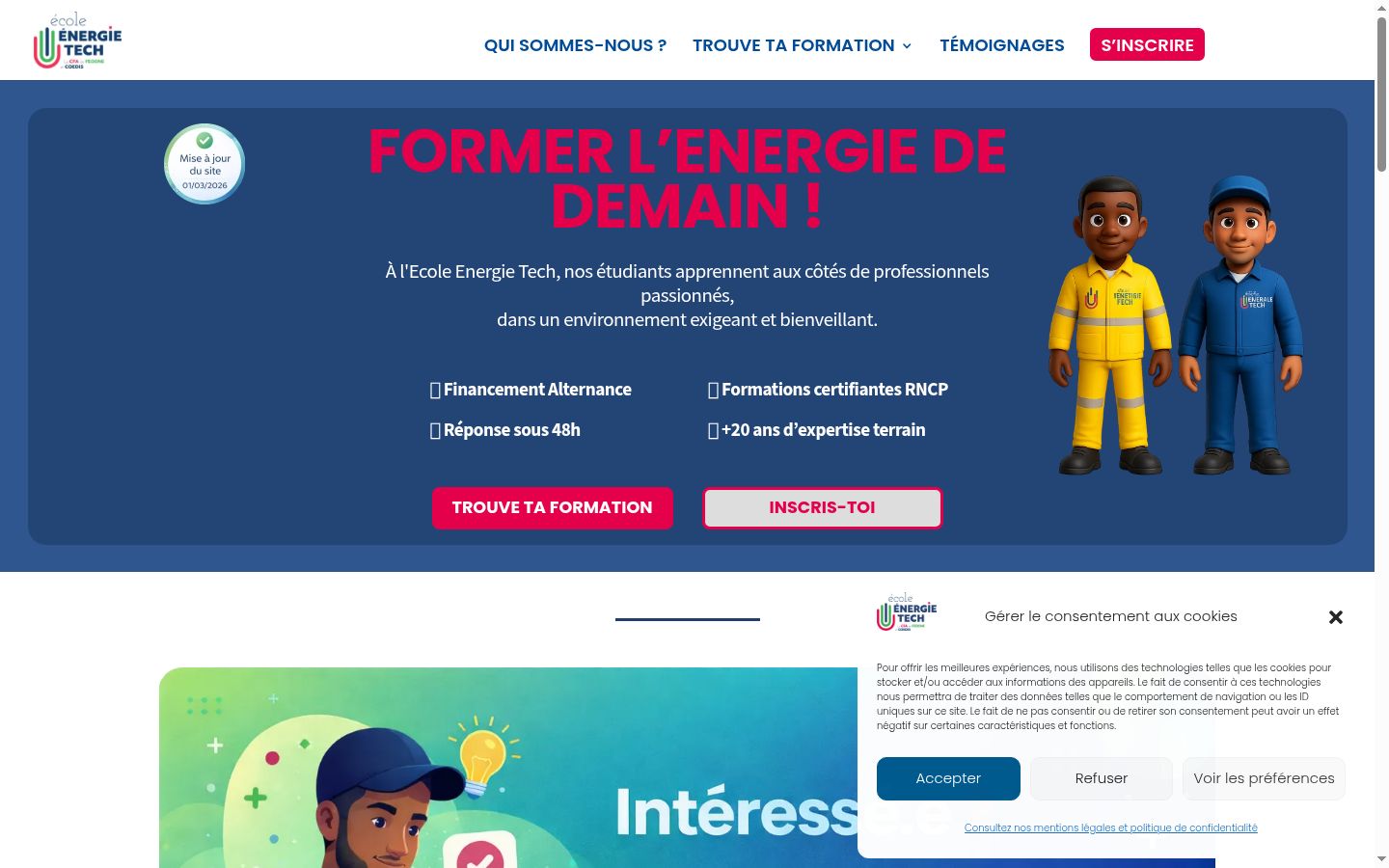 Sutikimo reklamjuostės, rodytos prieš bet kokią sąveiką, ekrano kopija