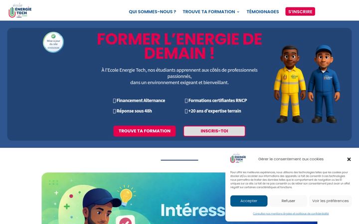 Ekrano kopija ecole-energietech.fr