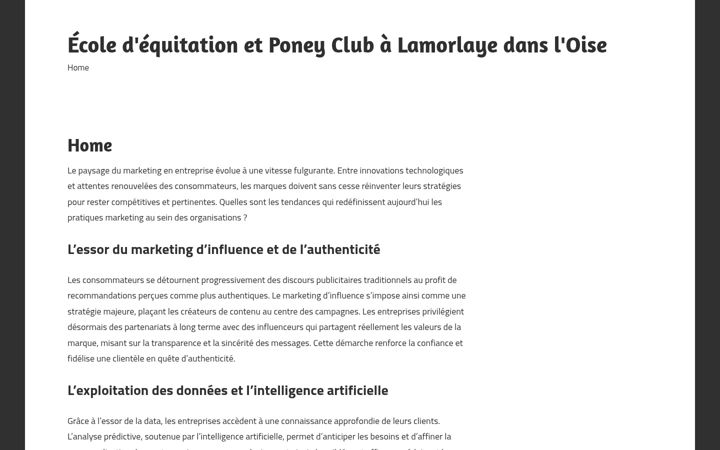 Screenshot of ecole-equitation-lamorlaye.fr