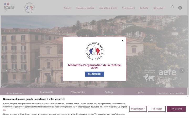 Screenshot of ecole-francaise-de-naples.eu
