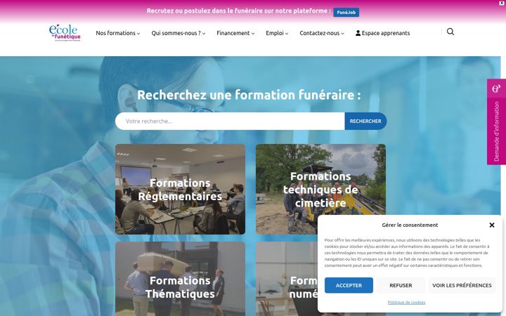 Screenshot of ecole-funetique.fr