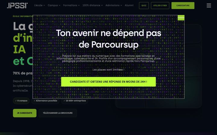 Screenshot of ecole-ipssi.com