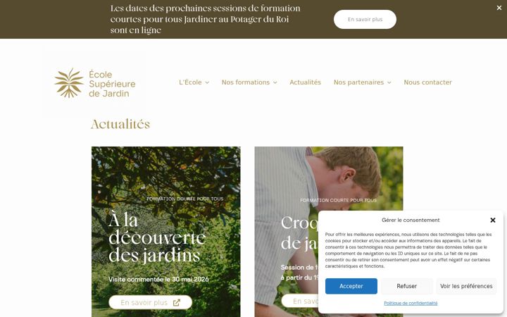 Screenshot of ecole-jardin.fr