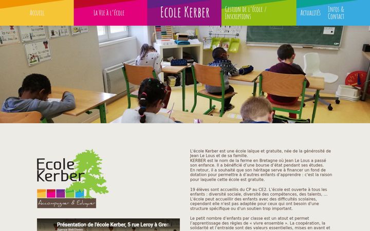 Screenshot of ecole-kerber.fr