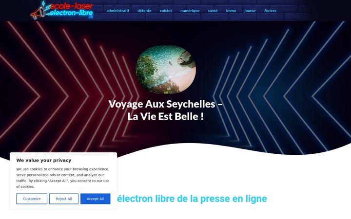 Screenshot του ecole-laser-electron-libre.fr