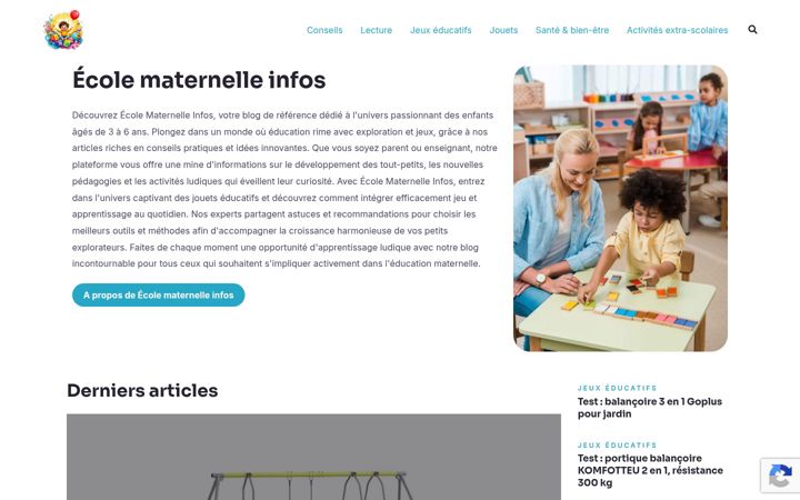 Screenshot of ecole-maternelle.fr