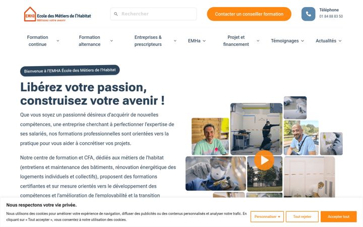 Screenshot του ecole-metiers-habitat.fr