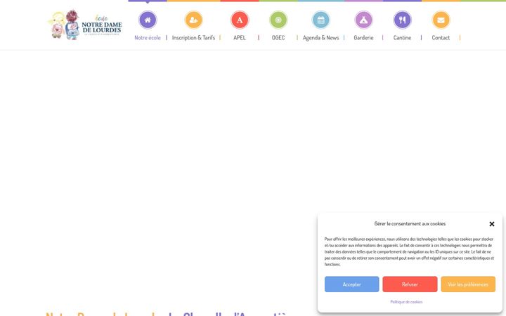 Screenshot van ecole-nddl.fr