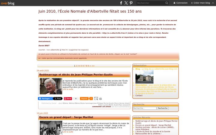 Captura de ecrã de ecole-normale-albertville.org