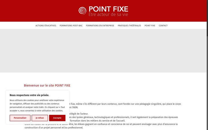 Screenshot of ecole-pointfixe.com
