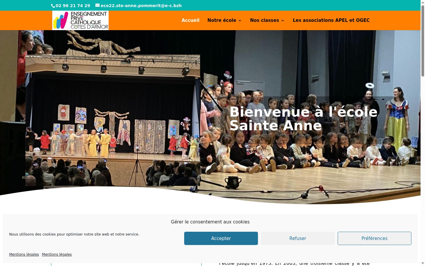 Screenshot of the consent banner shown before any interaction