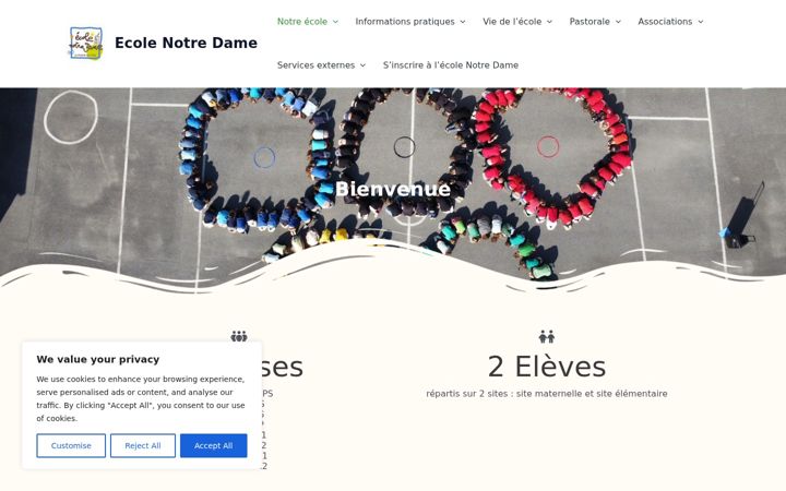 Screenshot van ecole-privee-laplainesurmer.fr