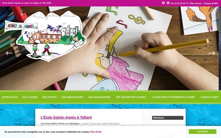 Screenshot van ecole-sainte-agnes.fr