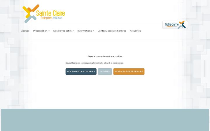 Screenshot van ecole-sainte-claire.fr