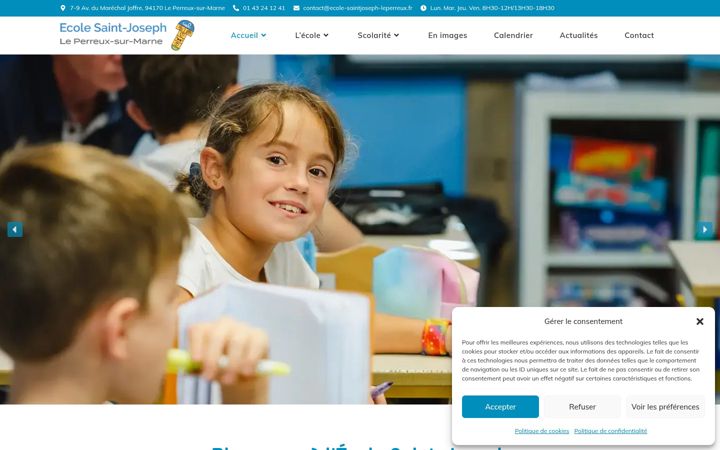 Screenshot van ecole-saintjoseph-leperreux.fr