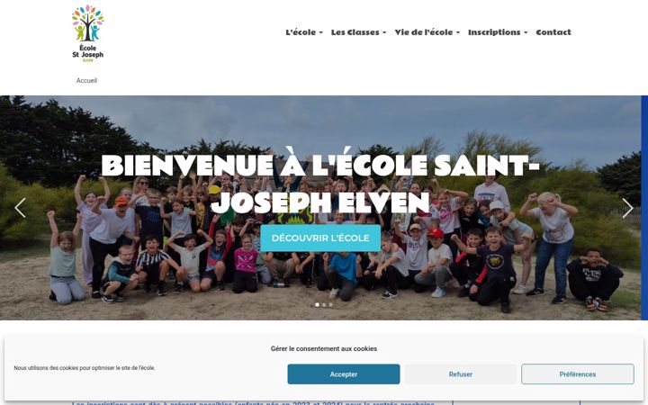 Captura de ecrã de ecole-stjoseph-elven.org