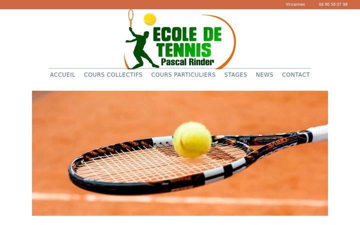 Screenshot of ecole-tennis-paris.com