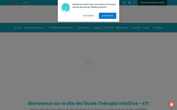 Screenshot van ecole-therapieintuitive.fr