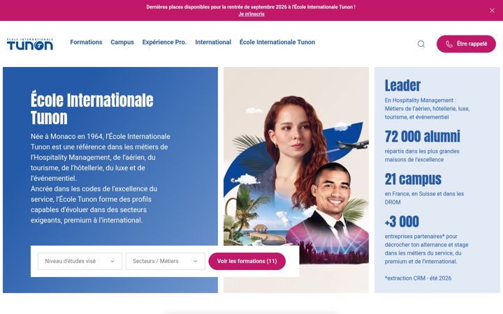 Screenshot of ecole-tunon.com