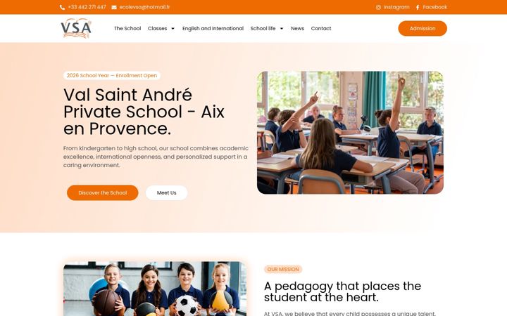 Screenshot van ecole-val-saint-andre.fr