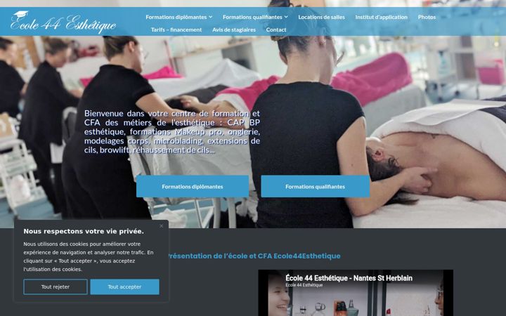 Screenshot van ecole44esthetique.fr