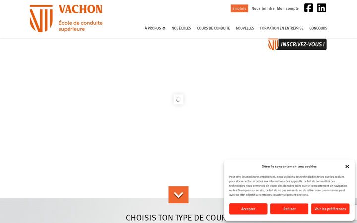 Screenshot of ecoleconduitevachon.com