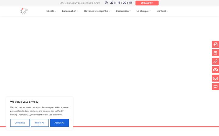 Screenshot von ecoledanhierdosteopathie.fr
