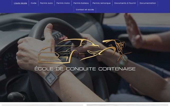 Screenshot of ecoledeconduitecortenaise.fr