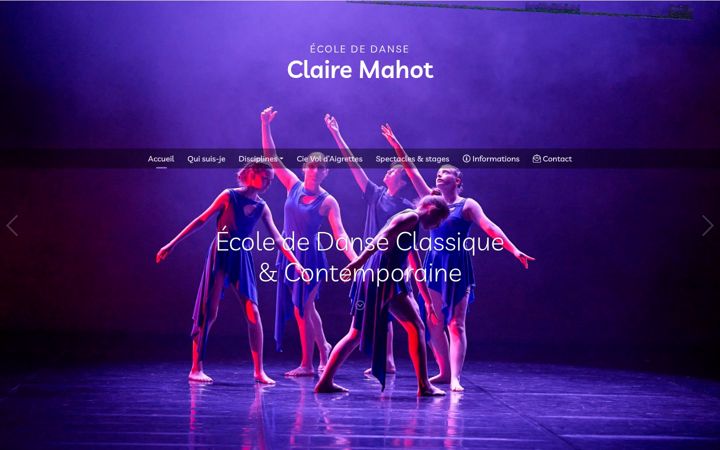 Screenshot of ecolededanse-cmahot.fr