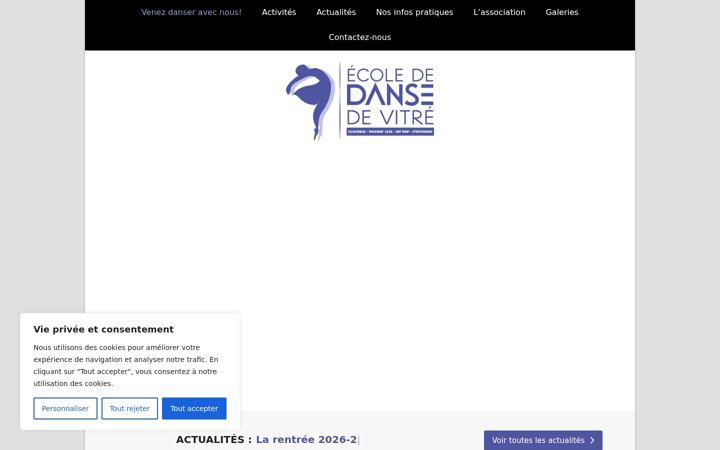 Screenshot of ecolededanse-vitre.com