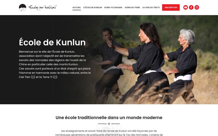 Screenshot of ecoledekunlun.com