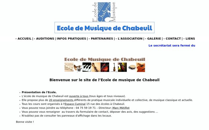 Screenshot van ecoledemusiquedechabeuil.fr