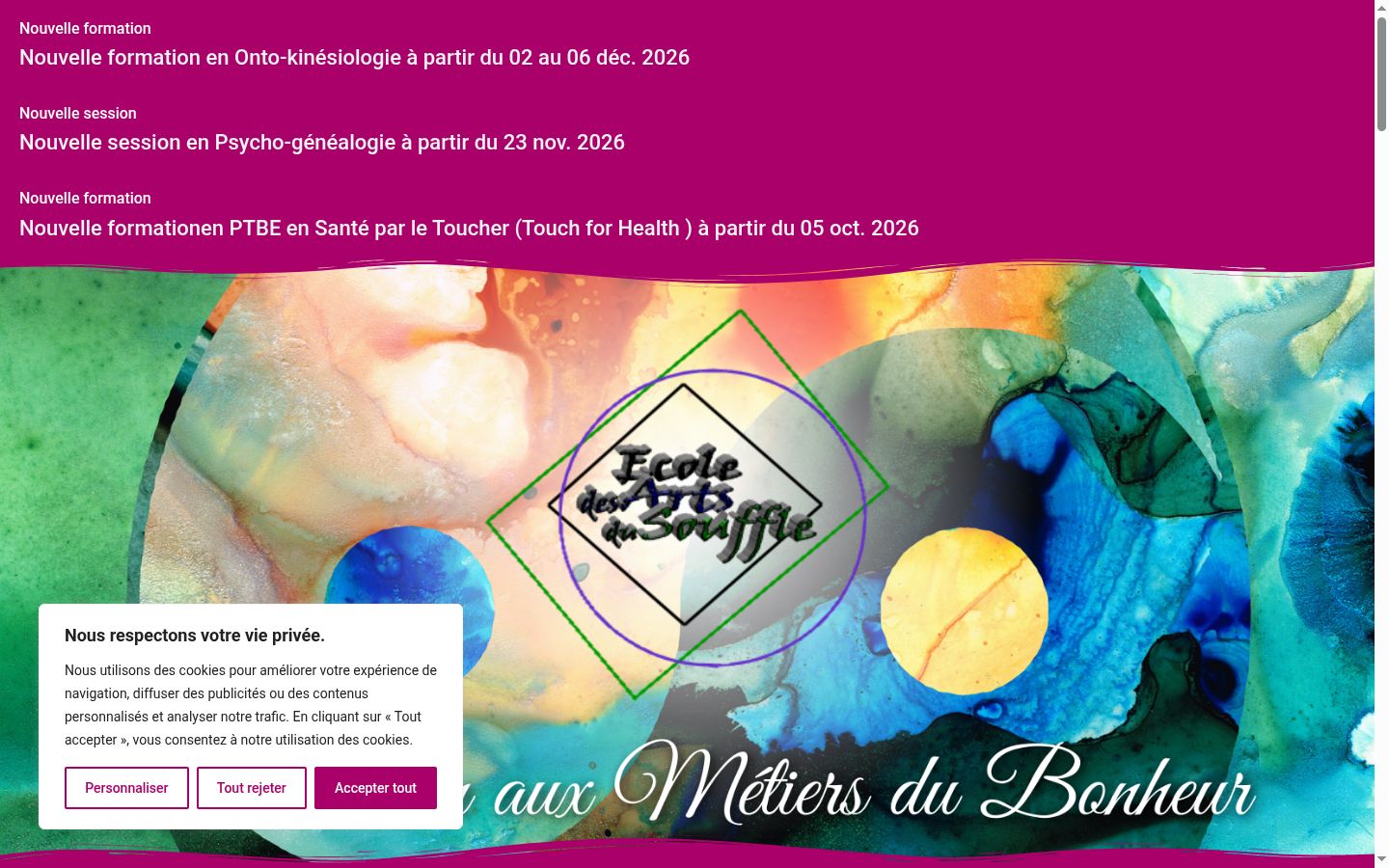 Screenshot tal-banner tal-kunsens muri qabel kwalunkwe interazzjoni