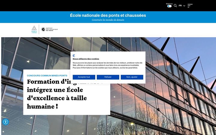 Skjermbilde av ecoledesponts.fr