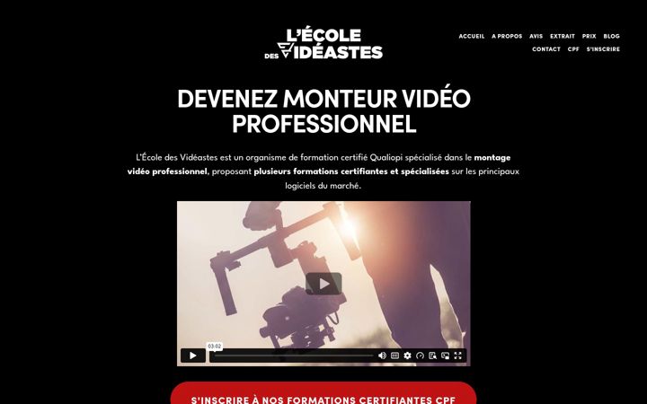Screenshot of ecoledesvideastes.com