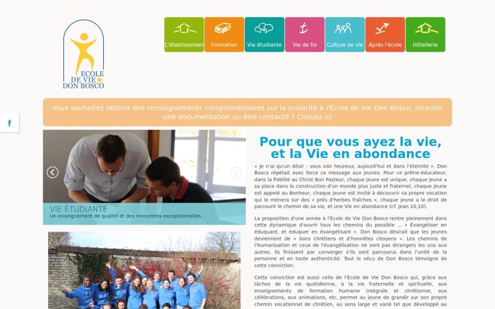 Screenshot of ecoledevie-donbosco.fr