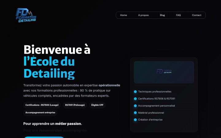 Screenshot van ecoledudetailing.fr
